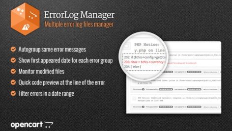 ماژول اپن کارت مدیریت خطاها