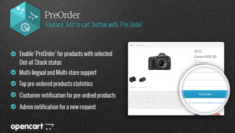 ماژول اپن کارت پیش سفارش